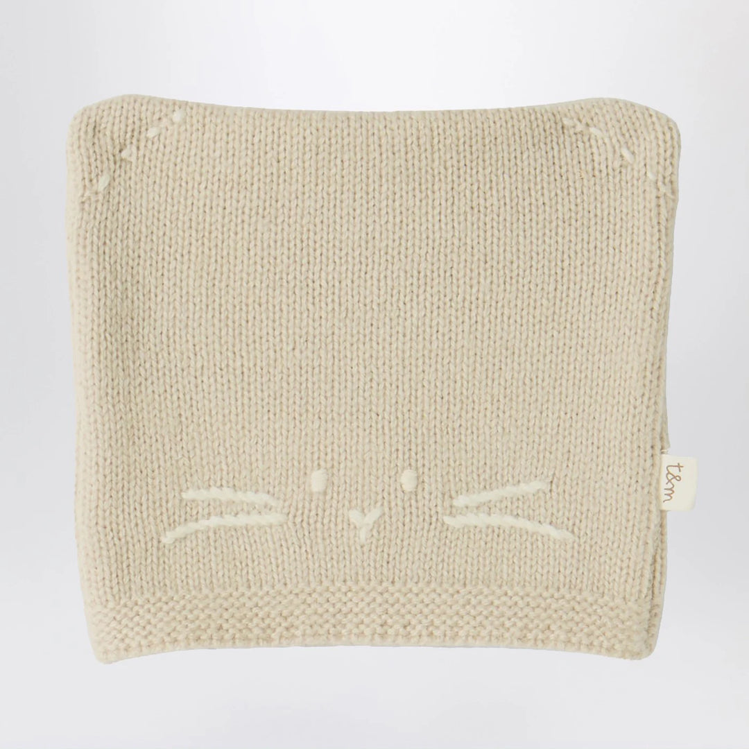 Teddy &amp; Minou - Beige knit set with hat and shoes