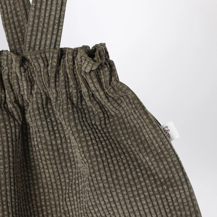 Teddy &amp; Minou - Moss green ribbed overalls