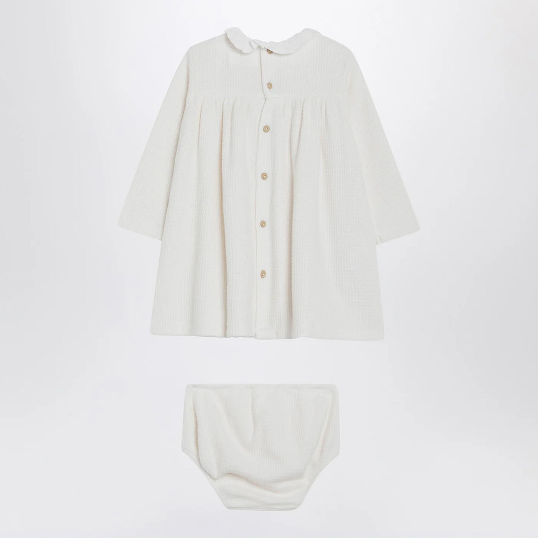 Teddy &amp; Minou - Milk white dress with matching bloomers