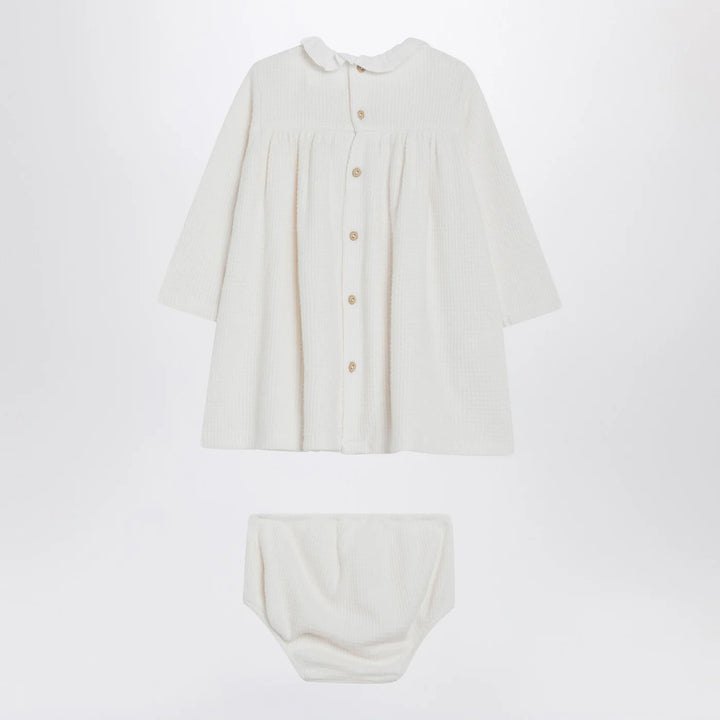 Teddy &amp; Minou - Milk white dress with matching bloomers