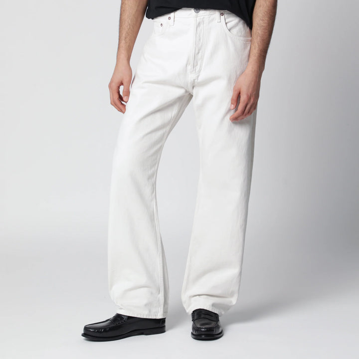 AGOLDE - White trousers in regenerated denim