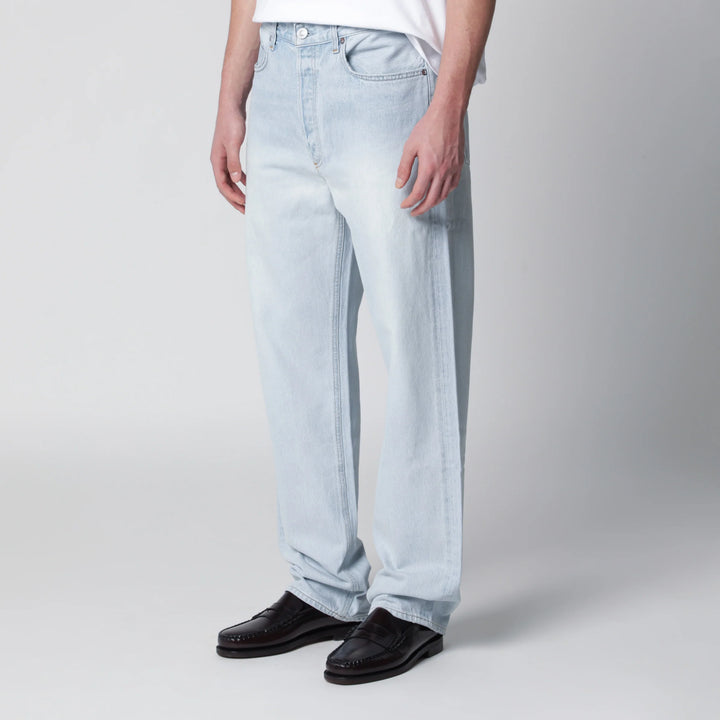 AGOLDE - 90s straight-leg mid-rise jeans in light blue denim
