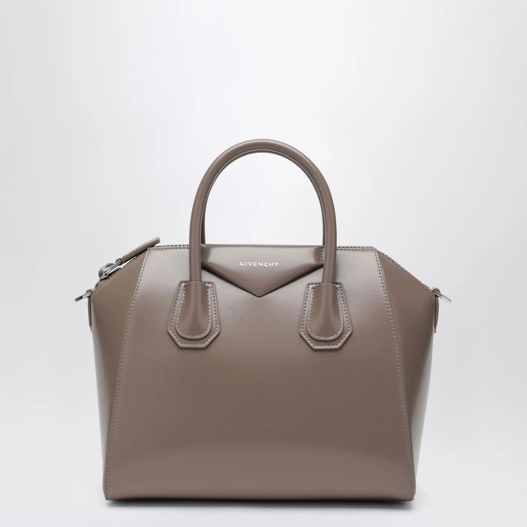 Givenchy - Small Antigona bag in taupe leather