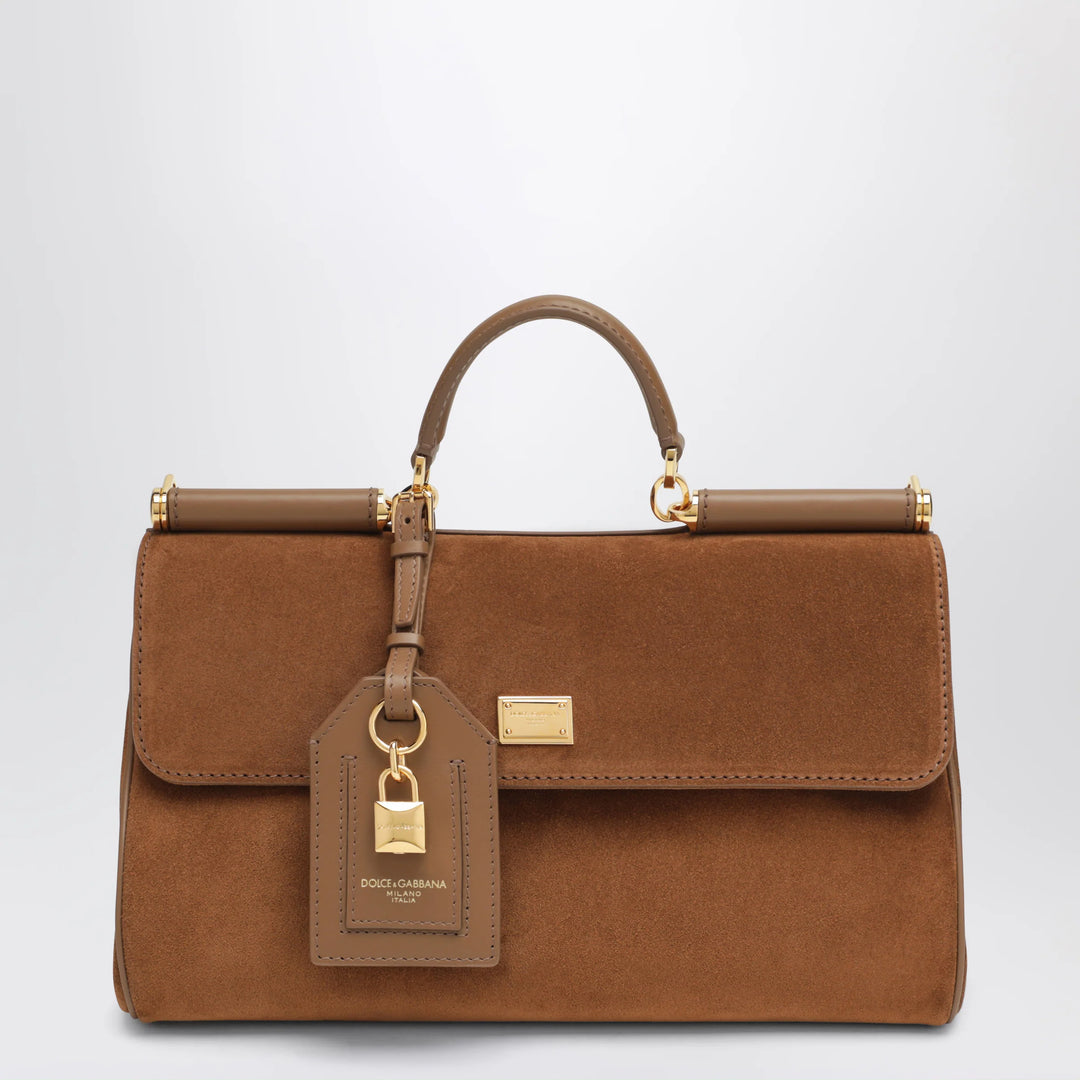Dolce&amp;Gabbana - Medium My Sicily Bag in Camel Suede Leather