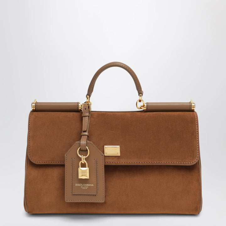 Dolce&amp;Gabbana - Medium My Sicily Bag in Camel Suede Leather