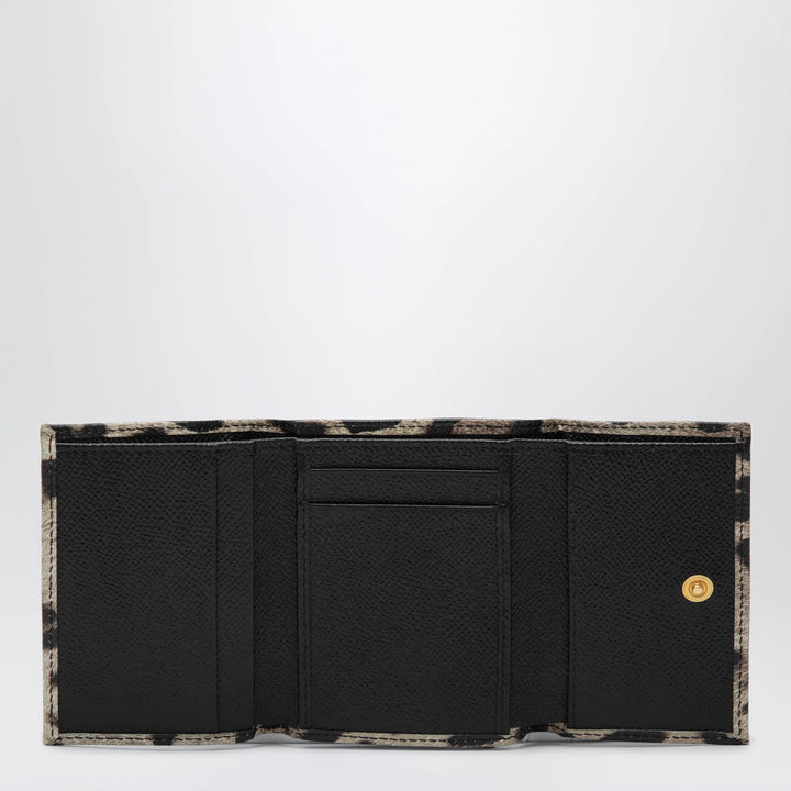 Dolce&amp;Gabbana - Dauphine calfskin wallet with leopard print