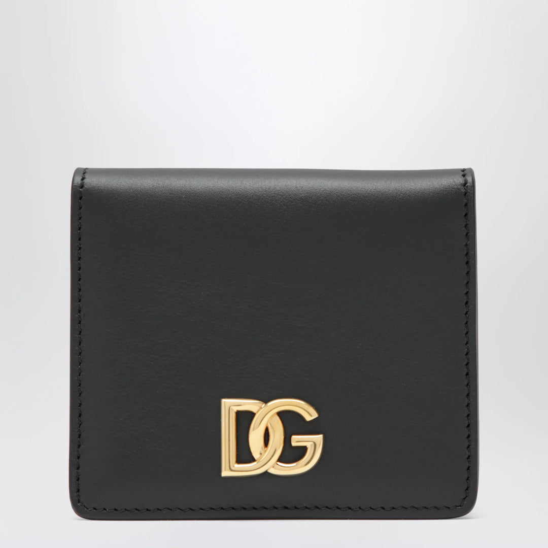Dolce&amp;Gabbana - Black leather wallet with DG logo