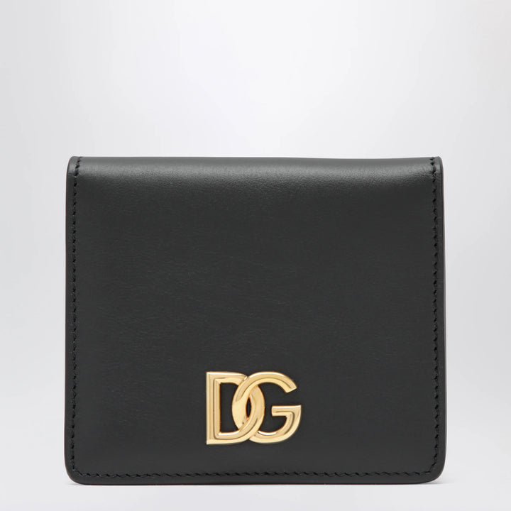 Dolce&amp;Gabbana - Black leather wallet with DG logo