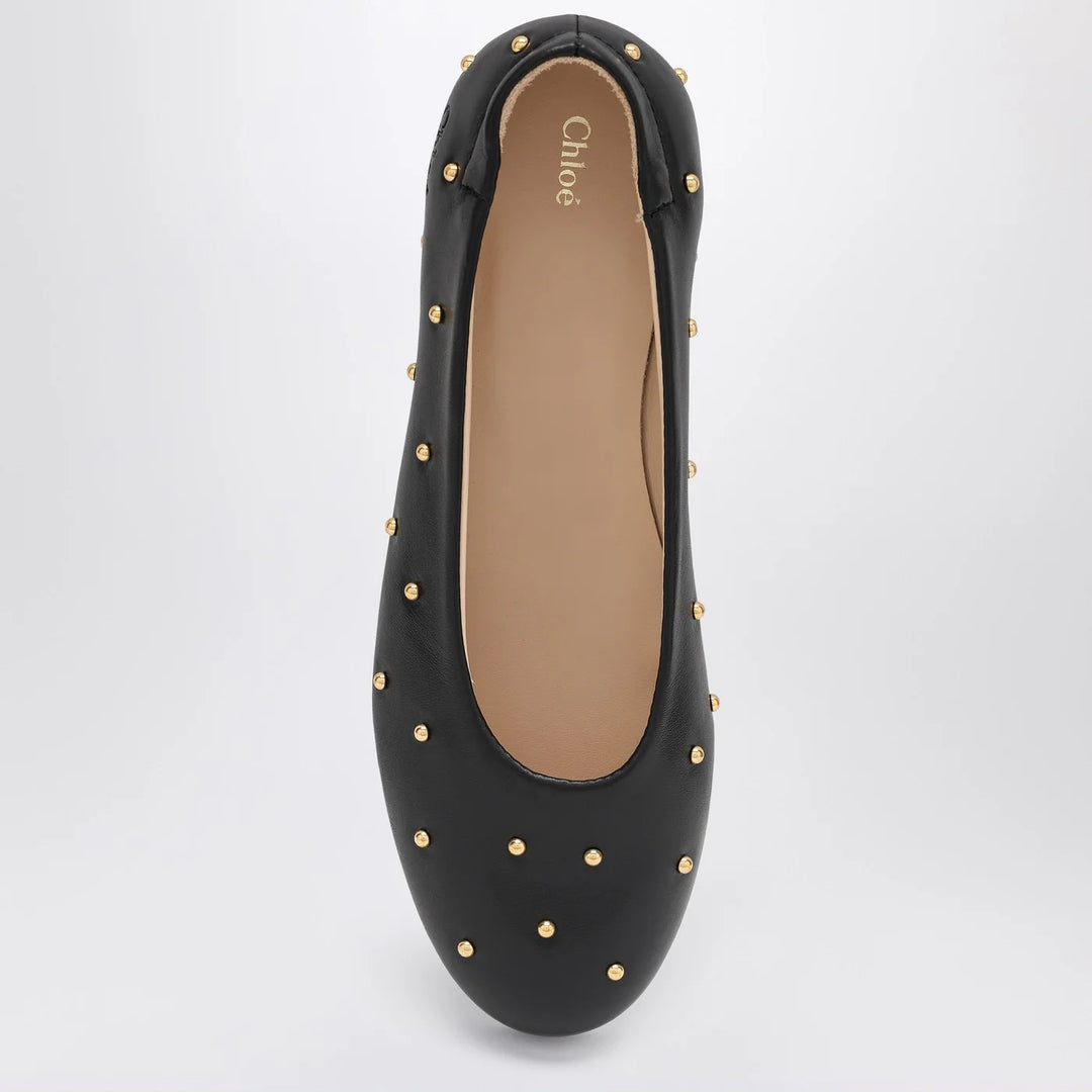 Chloé - Black ballet flats with small studs