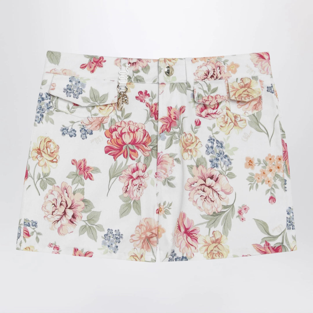 Chloé - Cotton floral print shorts