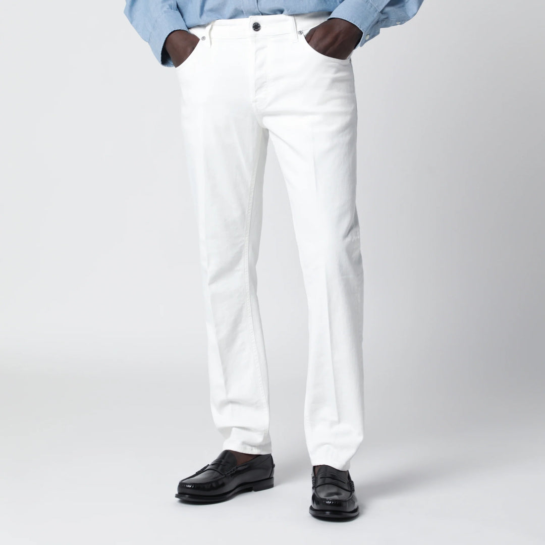 PT Torino Denim - White Reggae Tapered Trousers