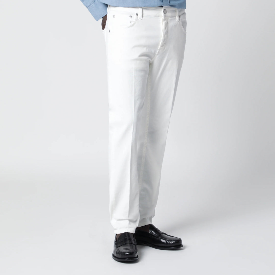 PT Torino Denim - White Reggae Tapered Trousers