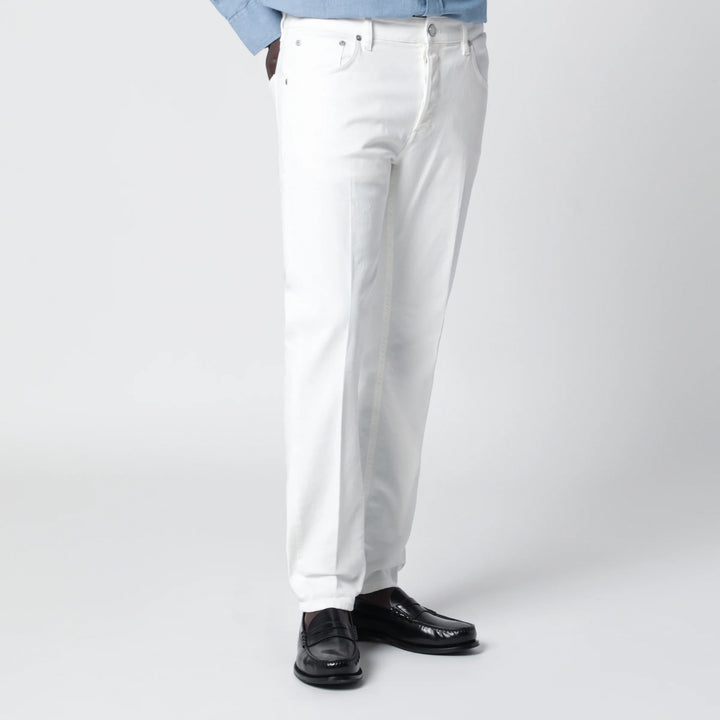 PT Torino Denim - White Reggae Tapered Trousers