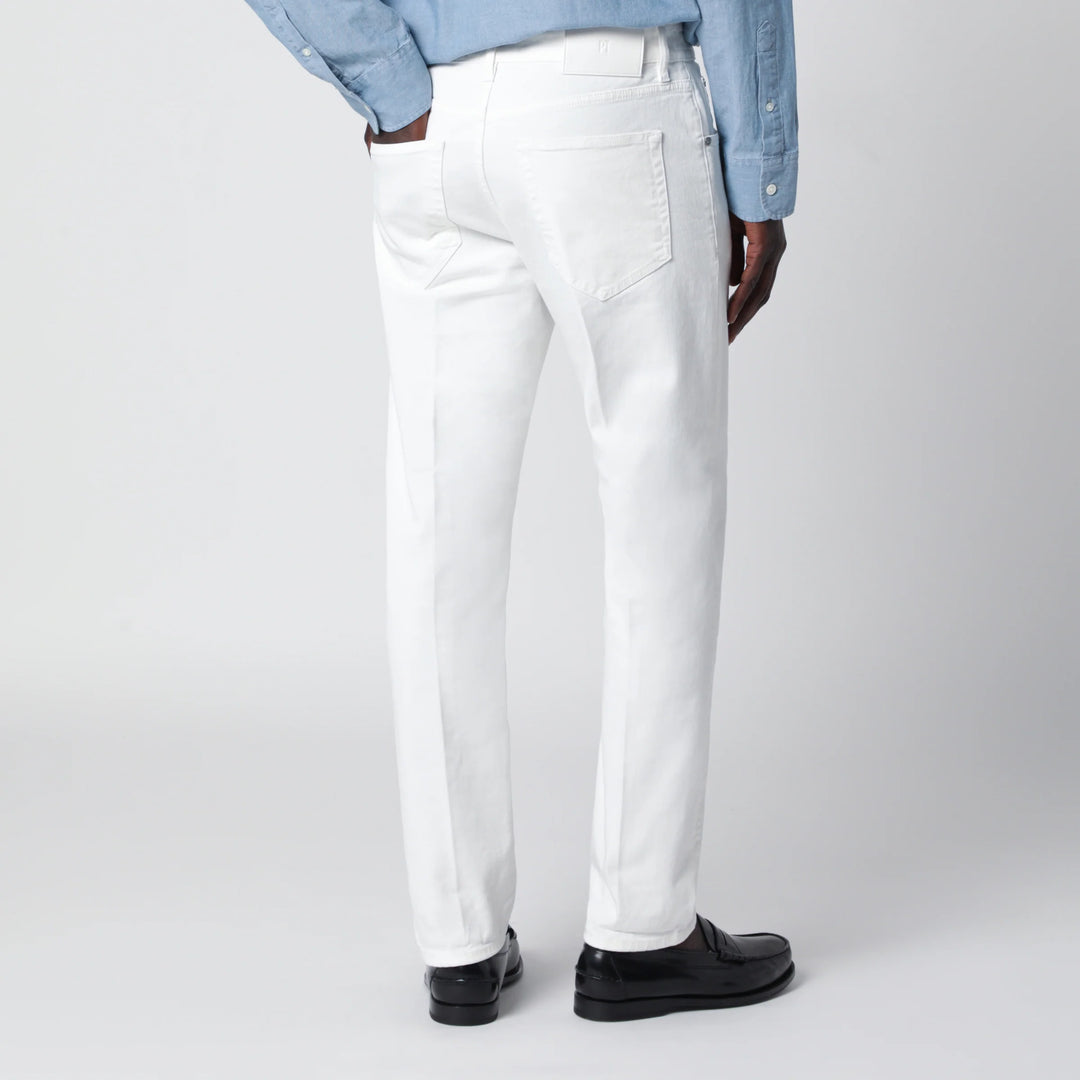 PT Torino Denim - White Reggae Tapered Trousers