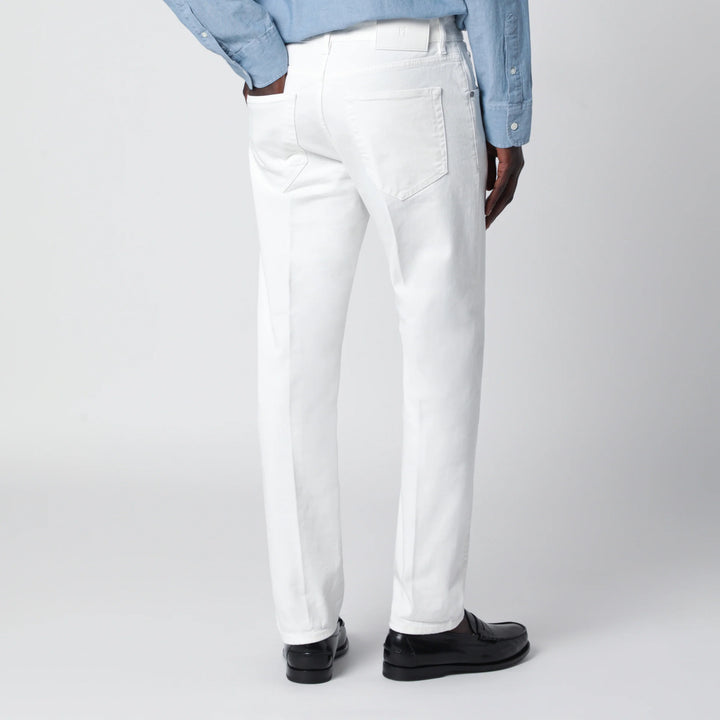 PT Torino Denim - White Reggae Tapered Trousers