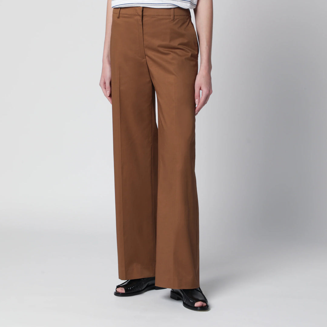 PT Torino - Francoise beige cotton-blend trousers
