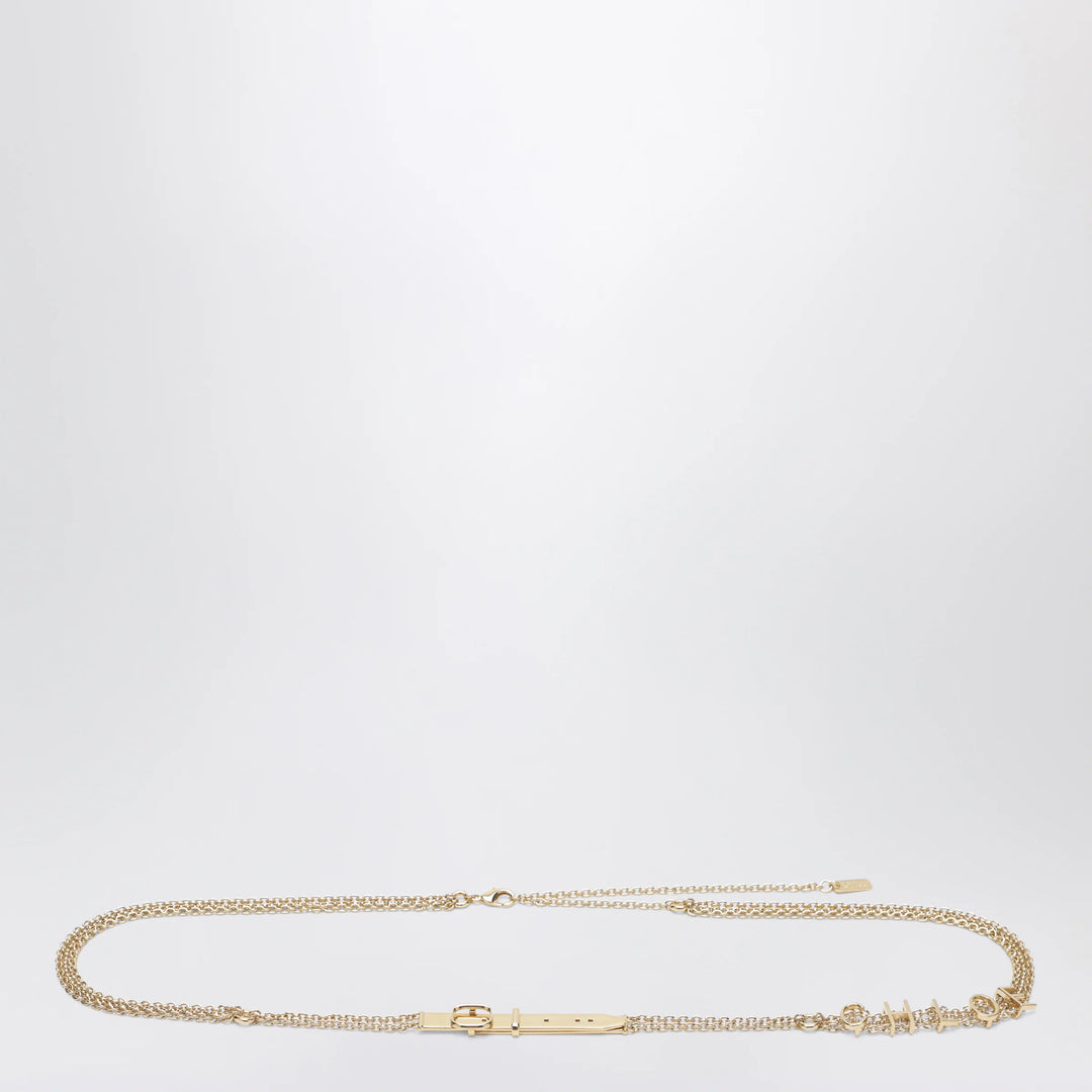Chloé - Gold-tone belt with logo lettering