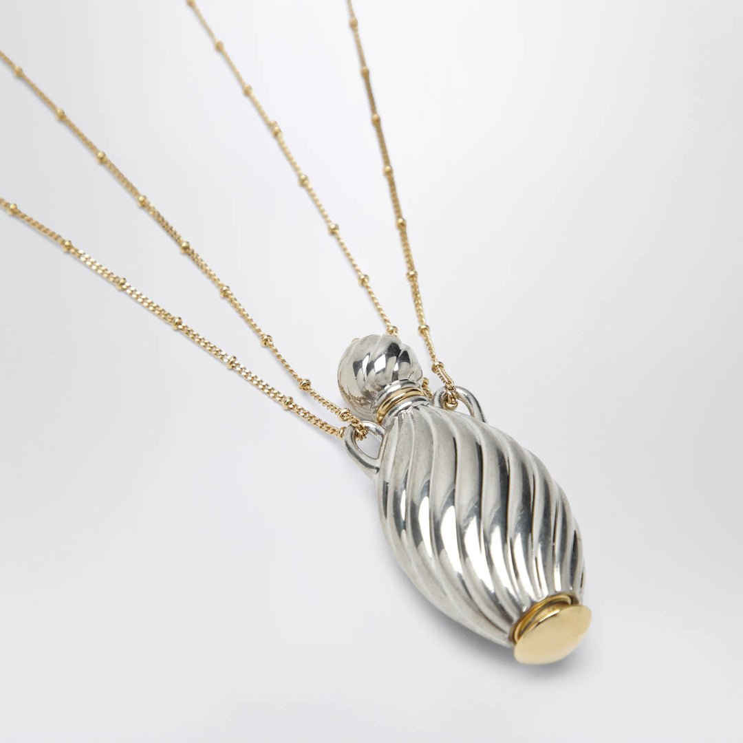 Chloé - Gold- and silver-plated brass bottle pendant necklace