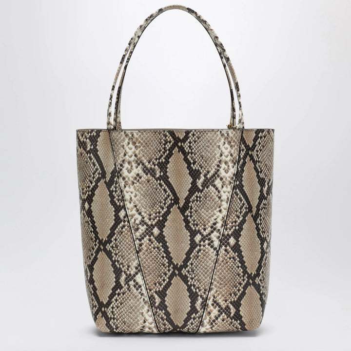 Chloé - Large Chloé Spin tote bag in python-effect leather