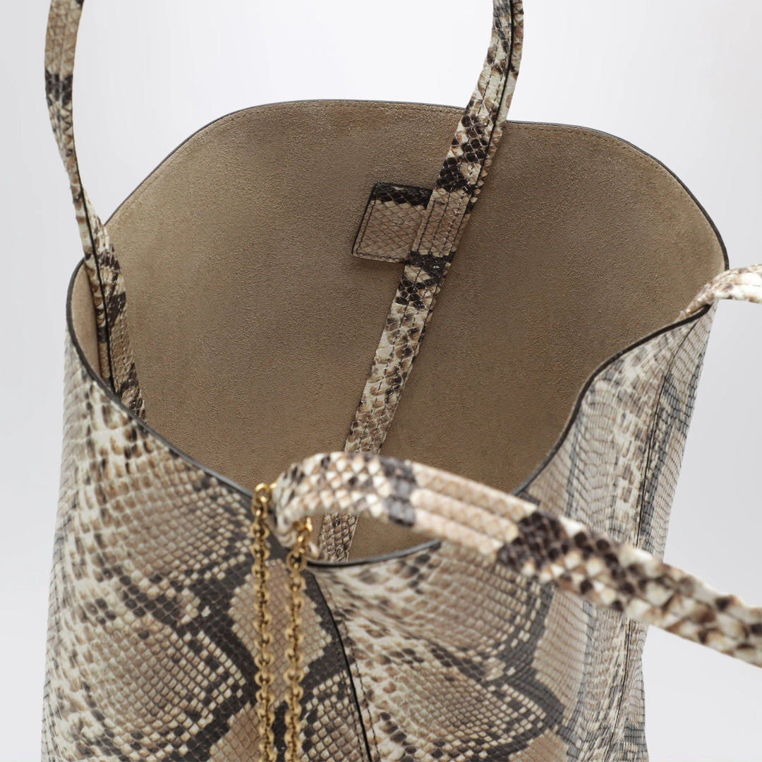 Chloé - Large Chloé Spin tote bag in python-effect leather