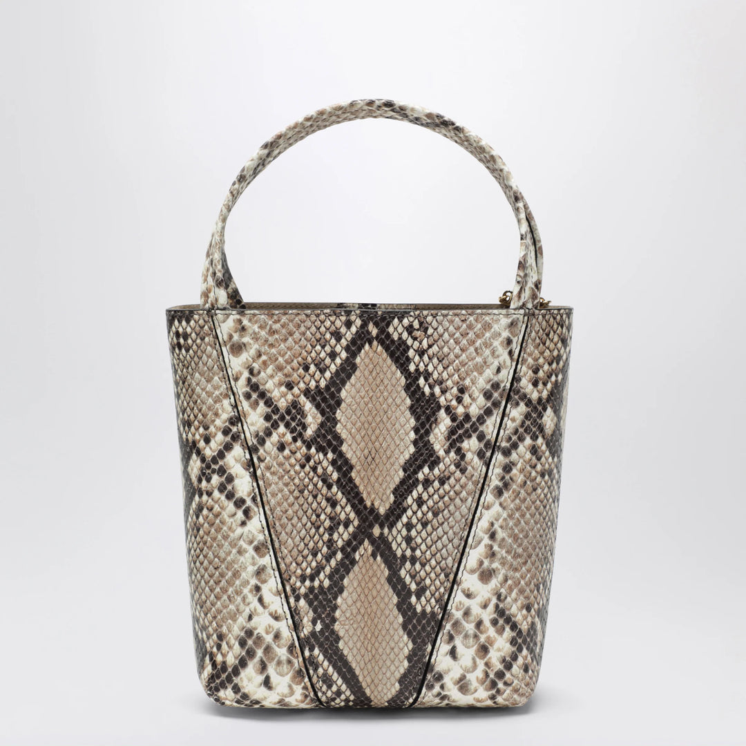 Chloé - Small Chloé Spin tote bag in python-effect leather