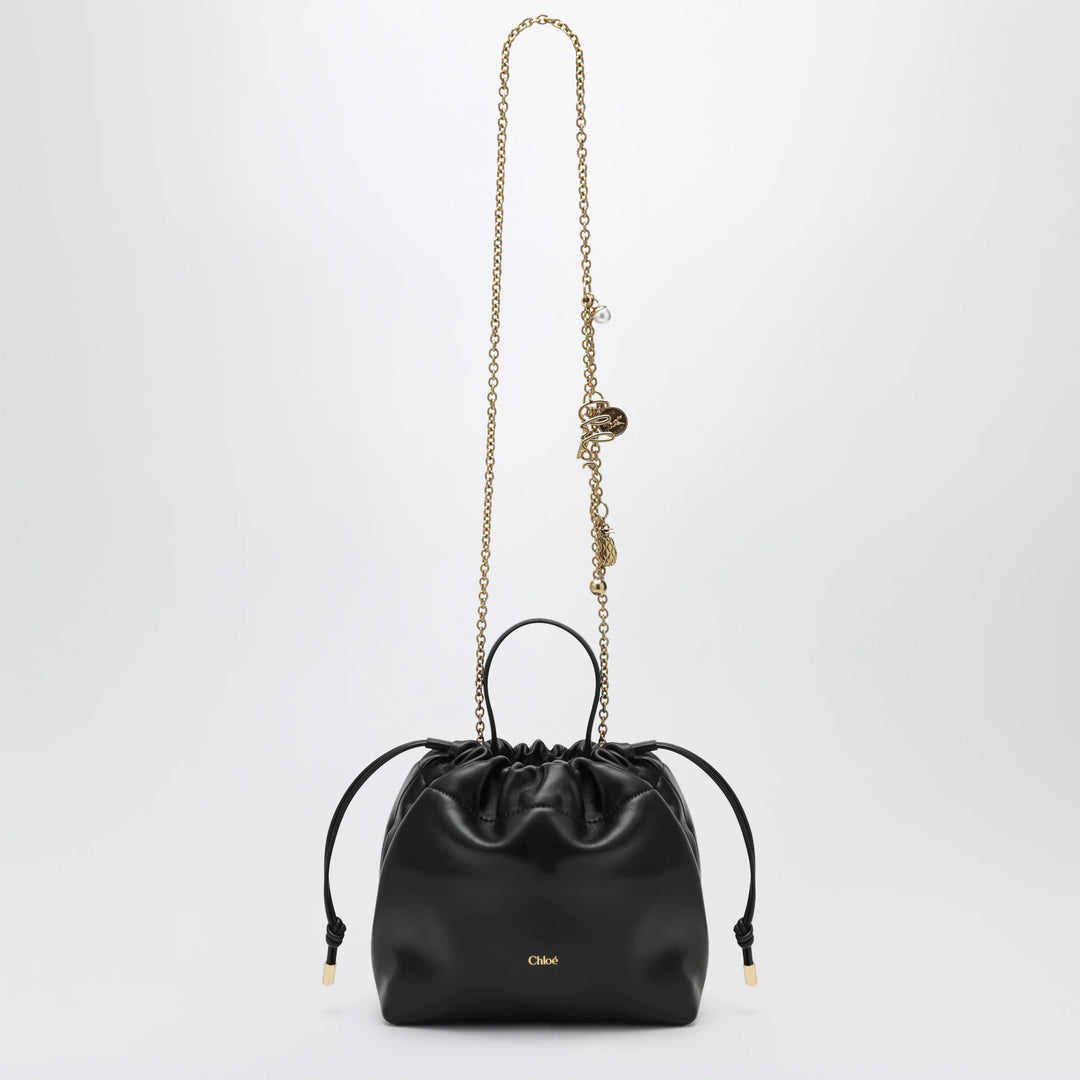 Chloé - Small Icons shoulder bag with chain in lambskin black