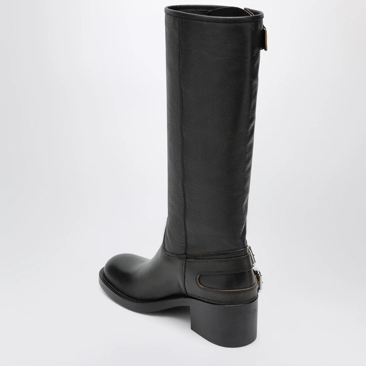 Chloé - Dakota knee-high biker boots in black leather