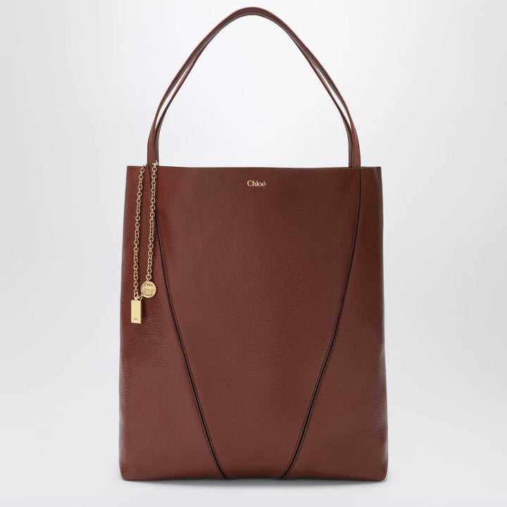 Chloé - Large brown Chloé Spin Tote Bag