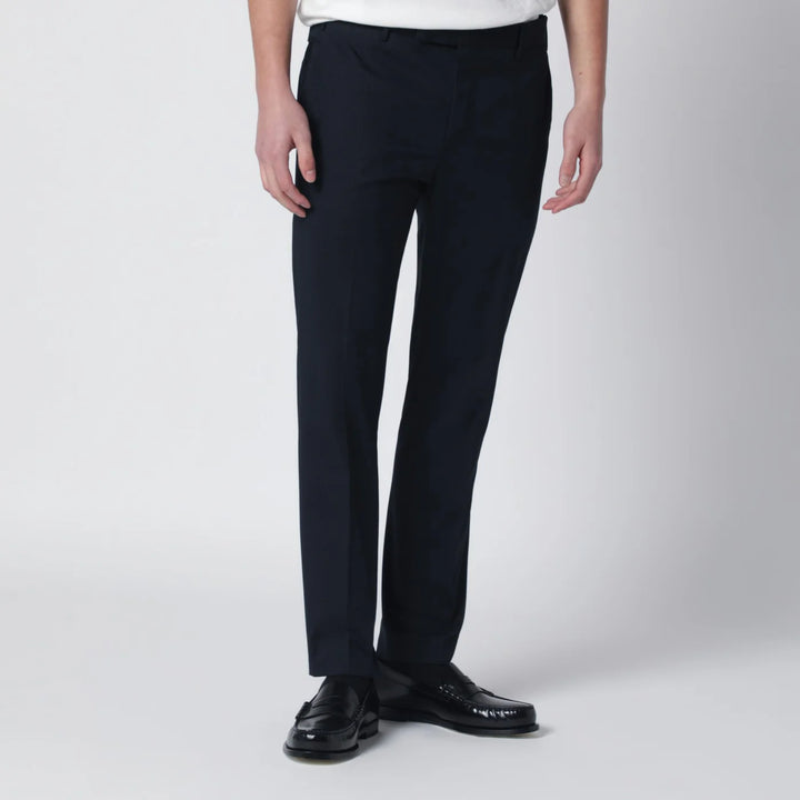 PT Torino - Blue slim-fit cotton-blend trousers