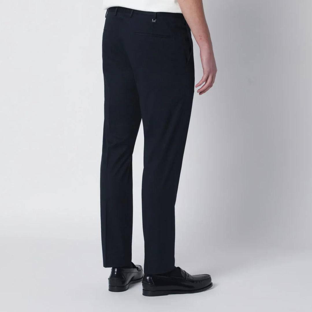 PT Torino - Blue slim-fit cotton-blend trousers Brand Pants