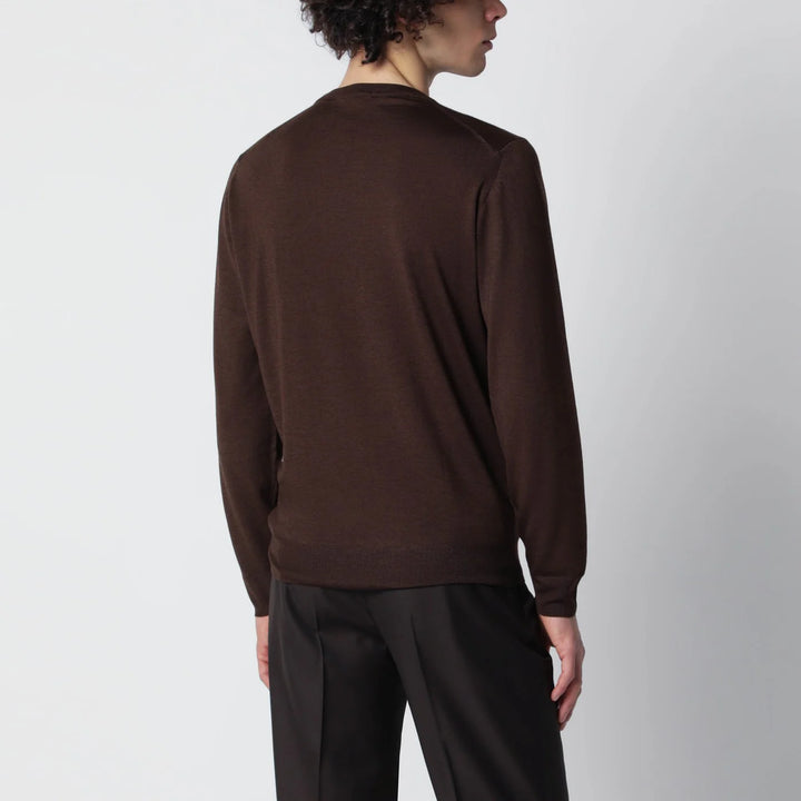Drumohr - Chocolate brown wool sweater