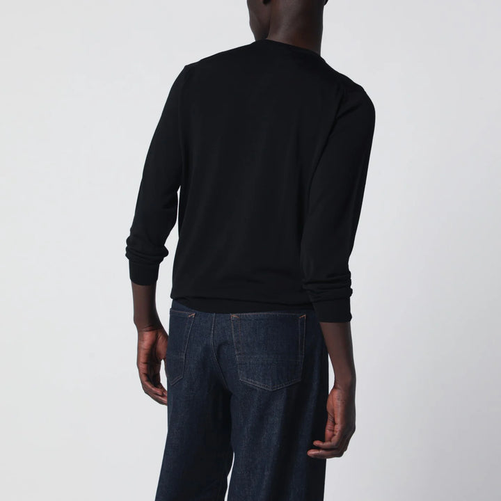 Drumohr - Black wool crew-neck sweater