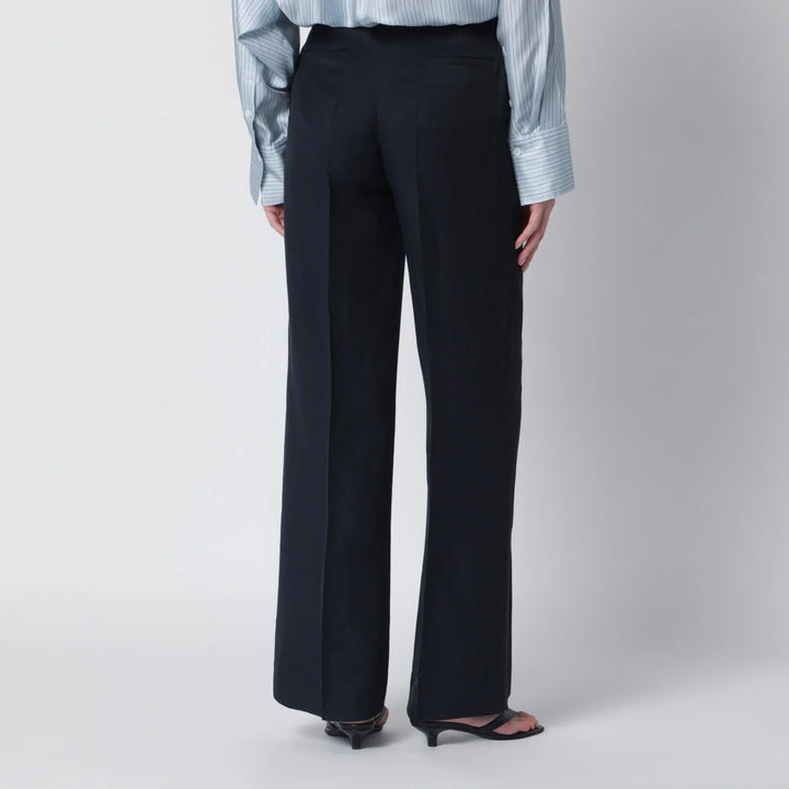 P.A.R.O.S.H. - Blue viscose trousers