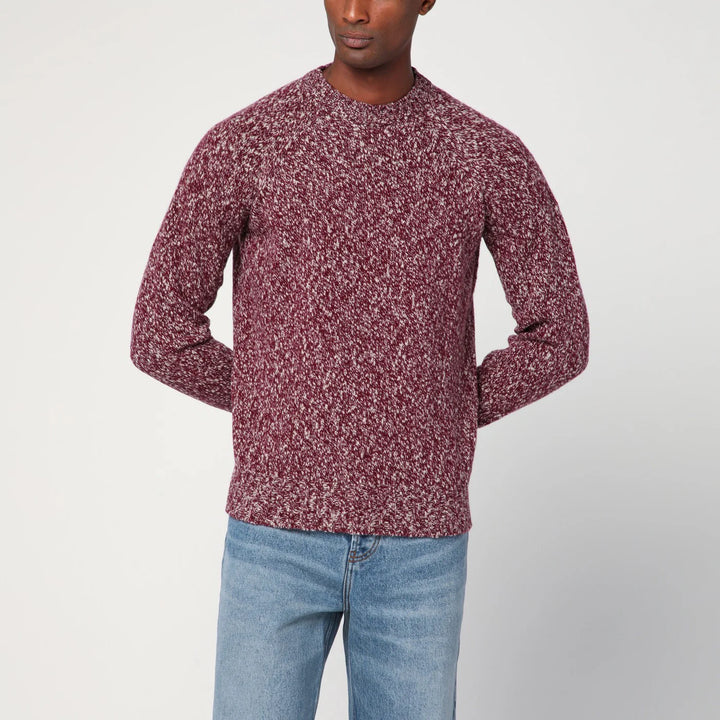 Drumohr - Grape-coloured pattern wool sweater
