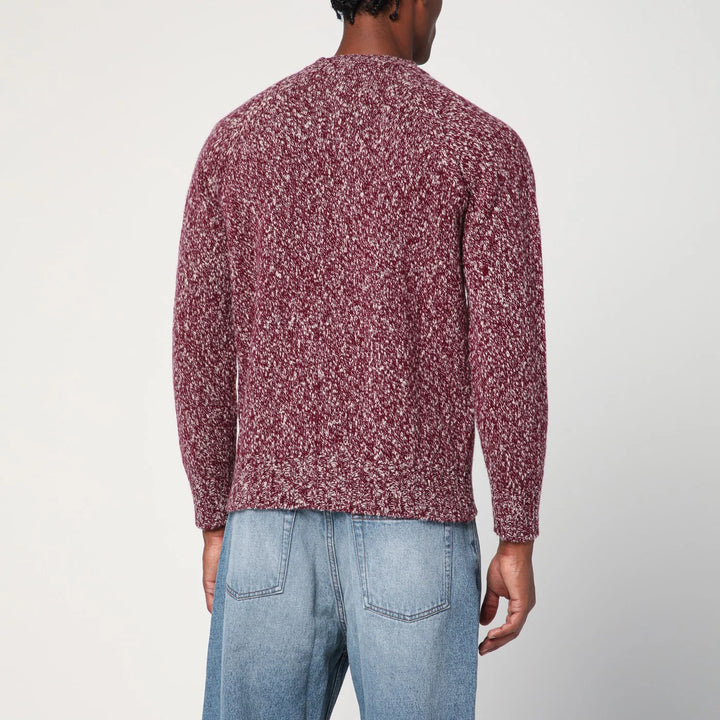 Drumohr - Grape-coloured pattern wool sweater