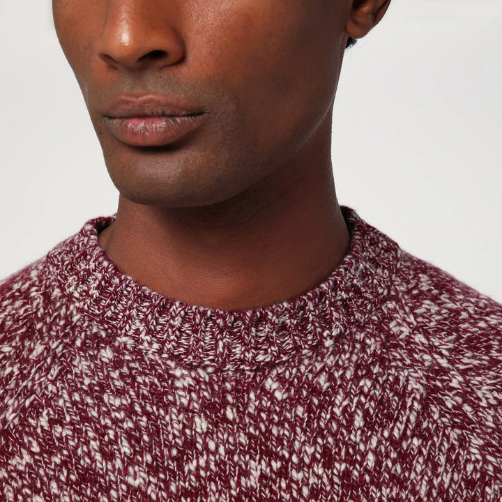 Drumohr - Grape-coloured pattern wool sweater