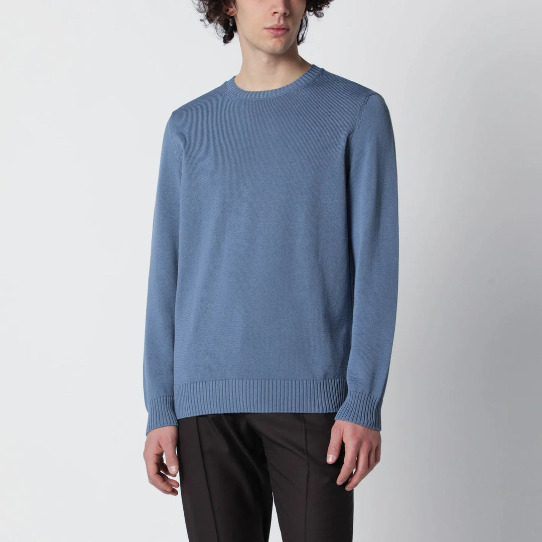 Drumohr - Powder blue cotton sweater