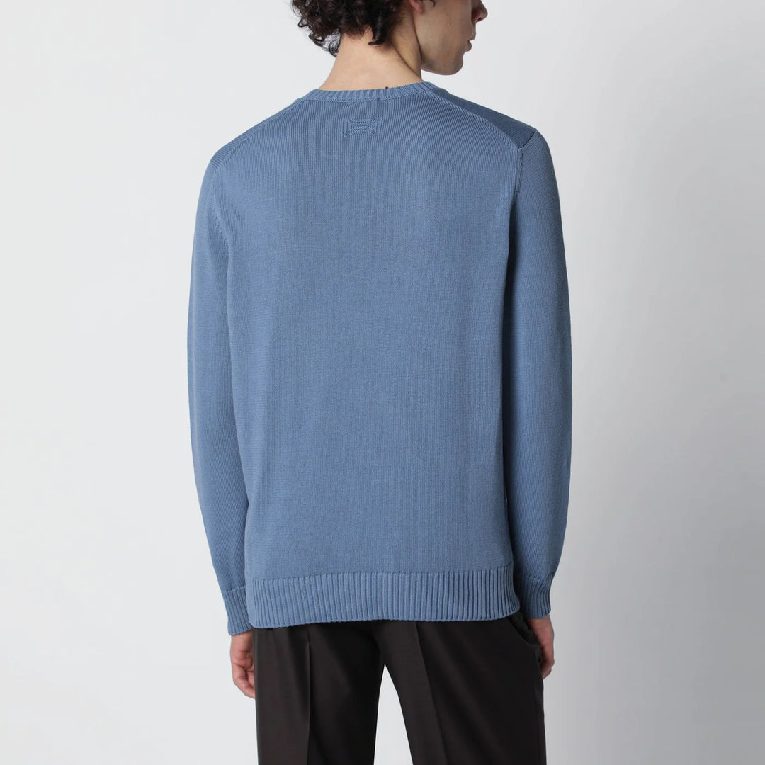 Drumohr - Powder blue cotton sweater