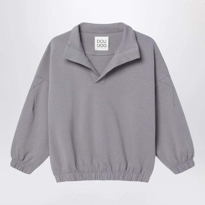 Douuod - Grey V-neck sweatshirt