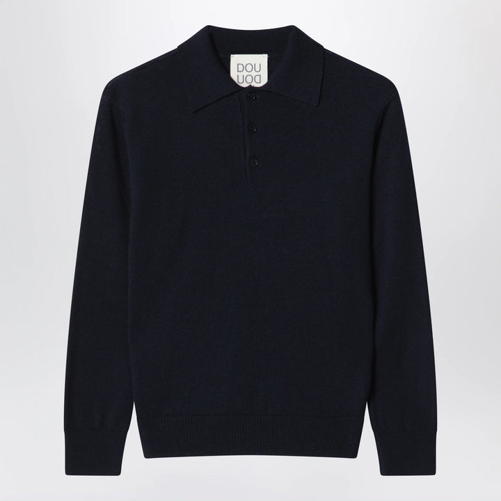 Douuod - Blue wool polo shirt