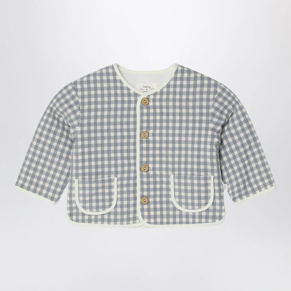 Teddy & Minou - Gray/white jacket with Vichy pattern Brand Coats & Jackets 3