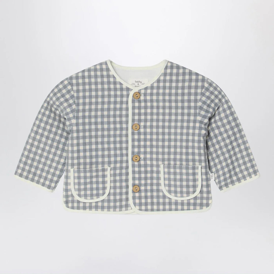 Teddy &amp; Minou - Gray/white jacket with Vichy pattern Brand Coats &amp; Jackets 3