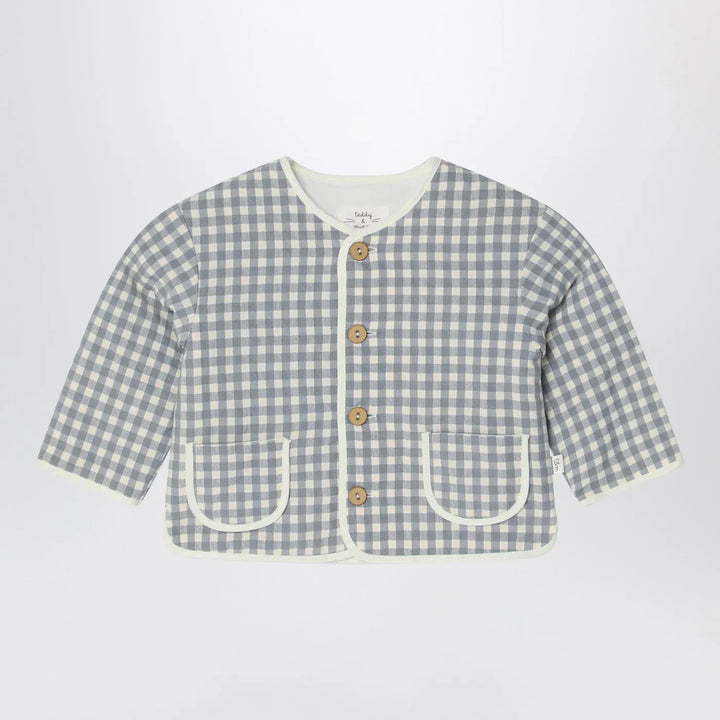 Teddy &amp; Minou - Gray/white jacket with Vichy pattern Brand Coats &amp; Jackets 3