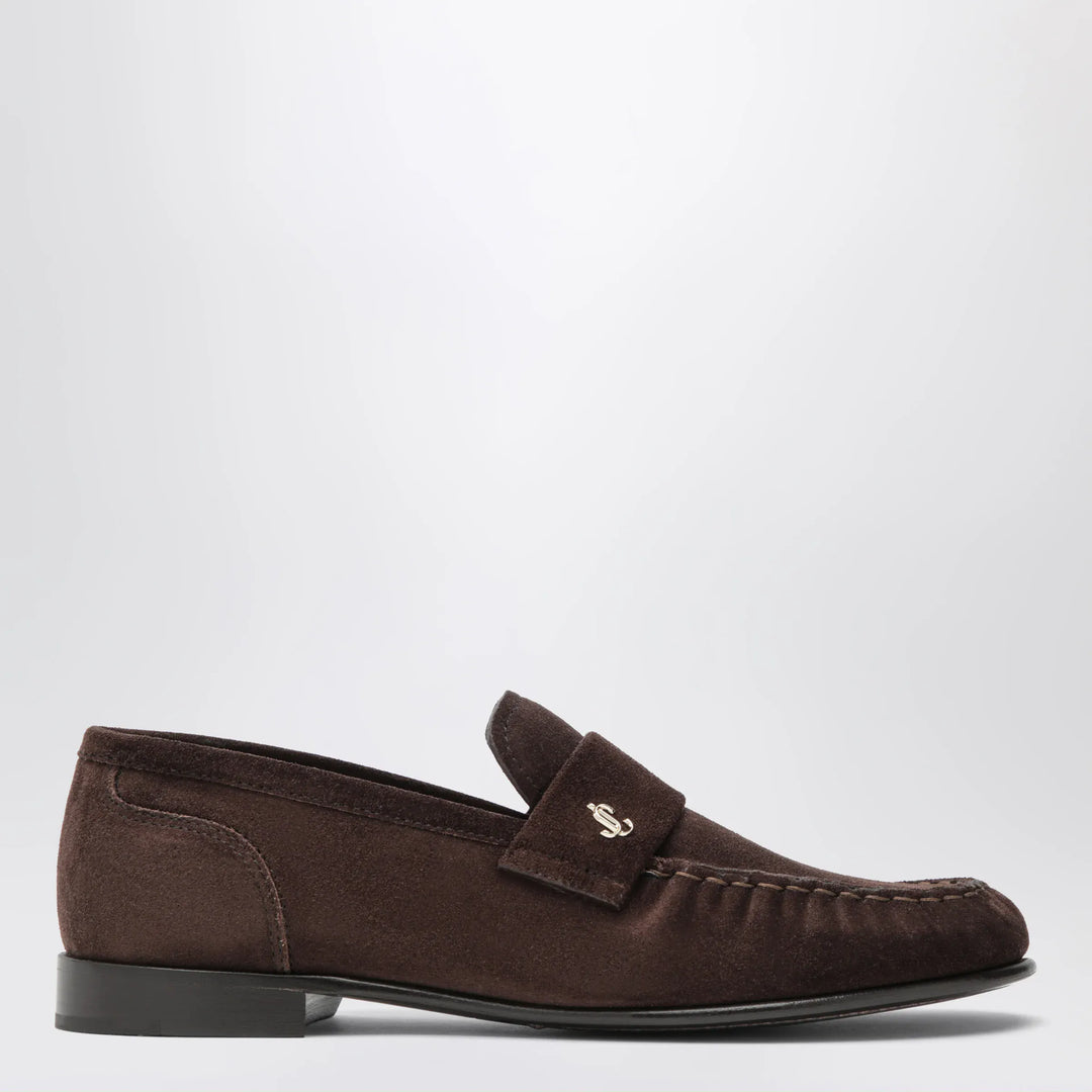 Jimmy Choo - Ellis suede leather loafers in chocolate