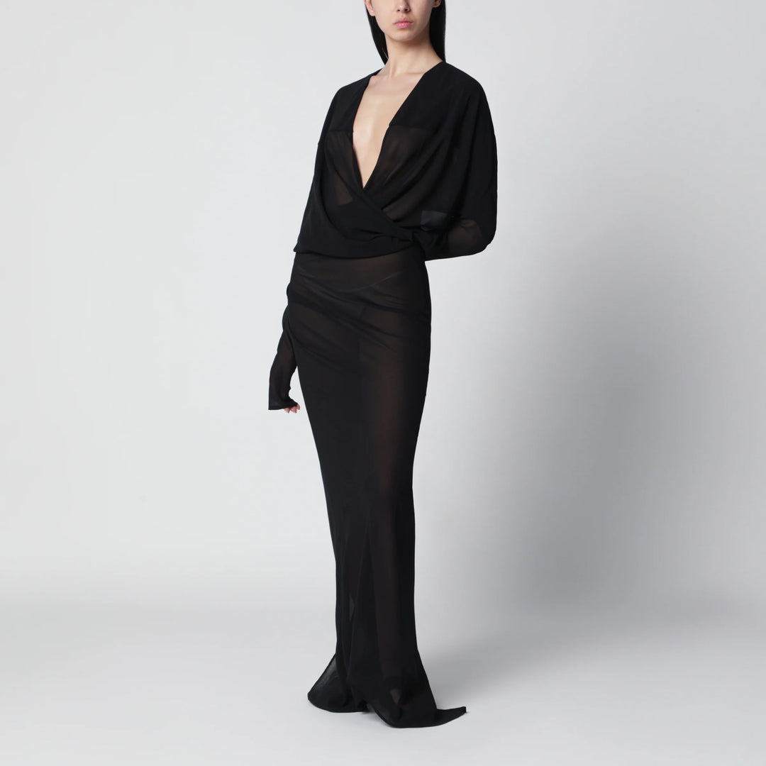 Entire Studios - Long semi-sheer black dress