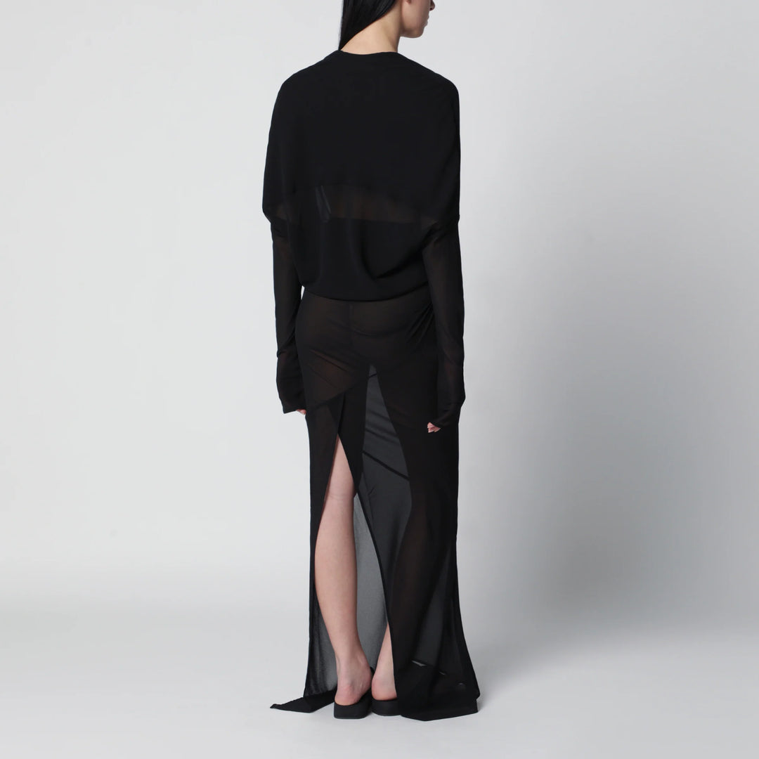 Entire Studios - Long semi-sheer black dress