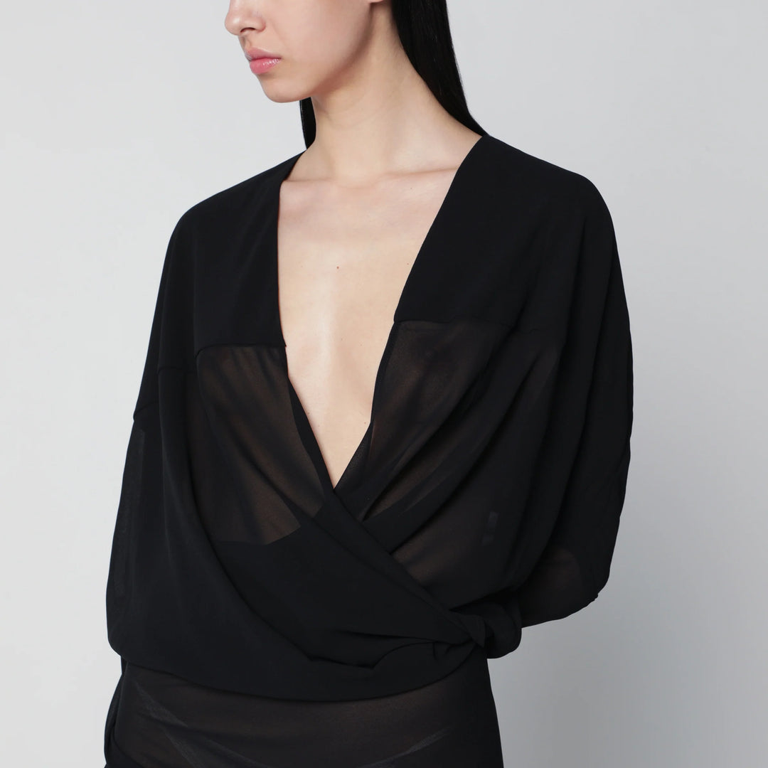 Entire Studios - Long semi-sheer black dress