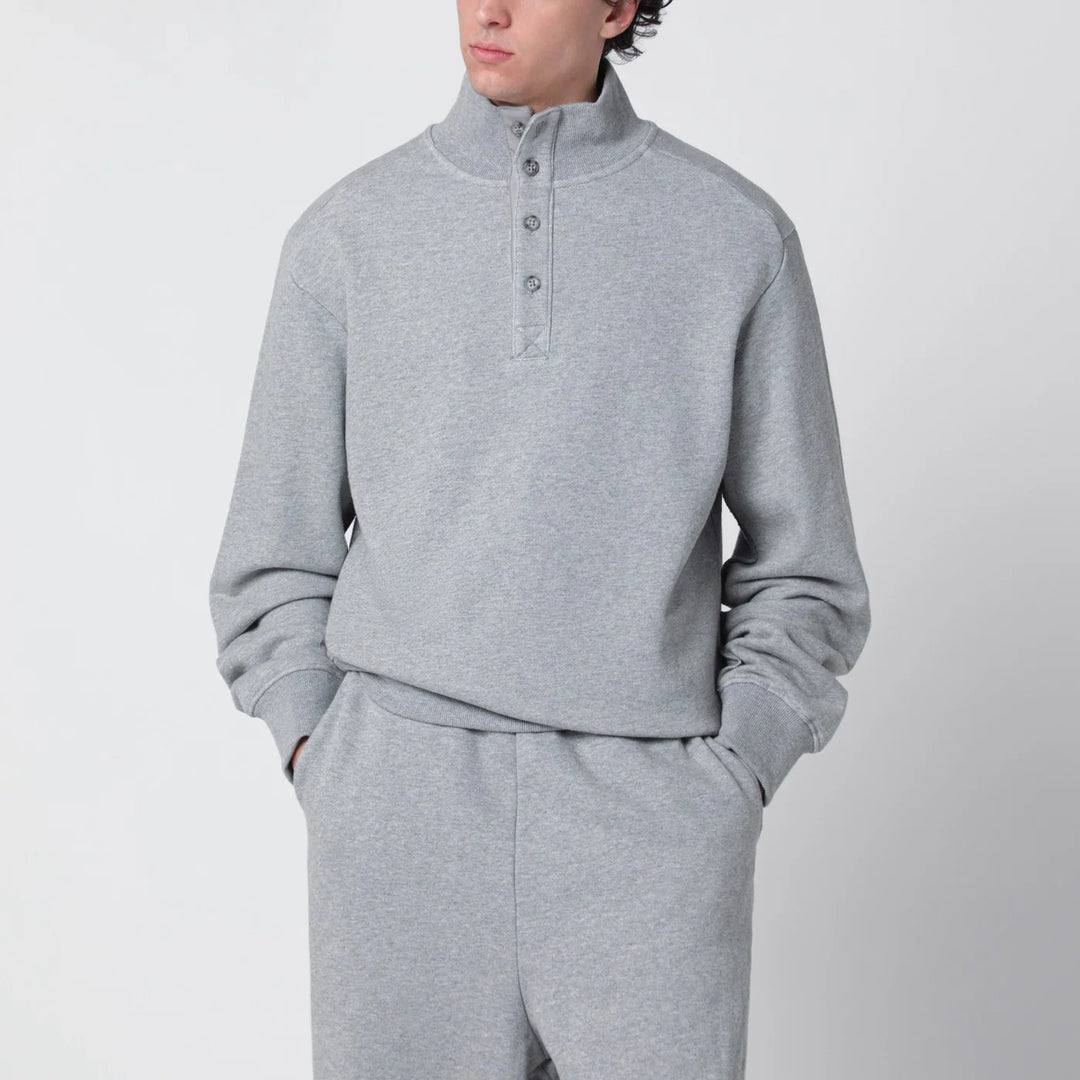 Entire Studios - Grey cotton buttoned sweater