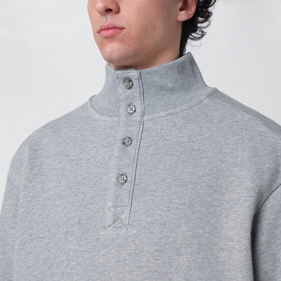 Entire Studios - Grey cotton buttoned sweater