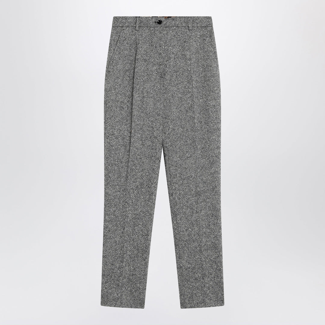 Dolce&amp;Gabbana - Wool-blend dotted trousers